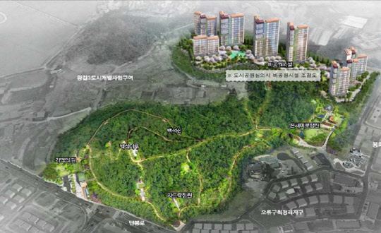 동부건설이 수주한 인천 검단 16호 공원부지 공동주택 조감도.  <동부건설 제공>